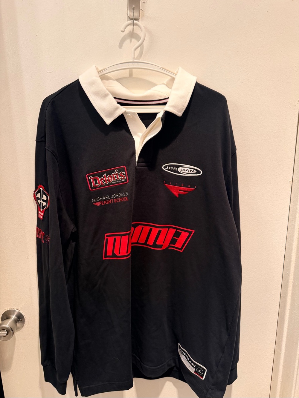 Jordan black polo  patches